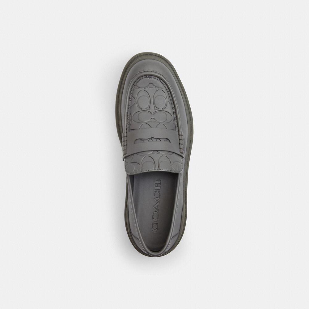 Coach Outlet Men's Loafer Shoes With Signature Print Size 8